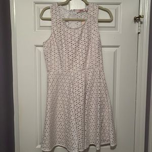 White Sleeveless Eyelet Dress